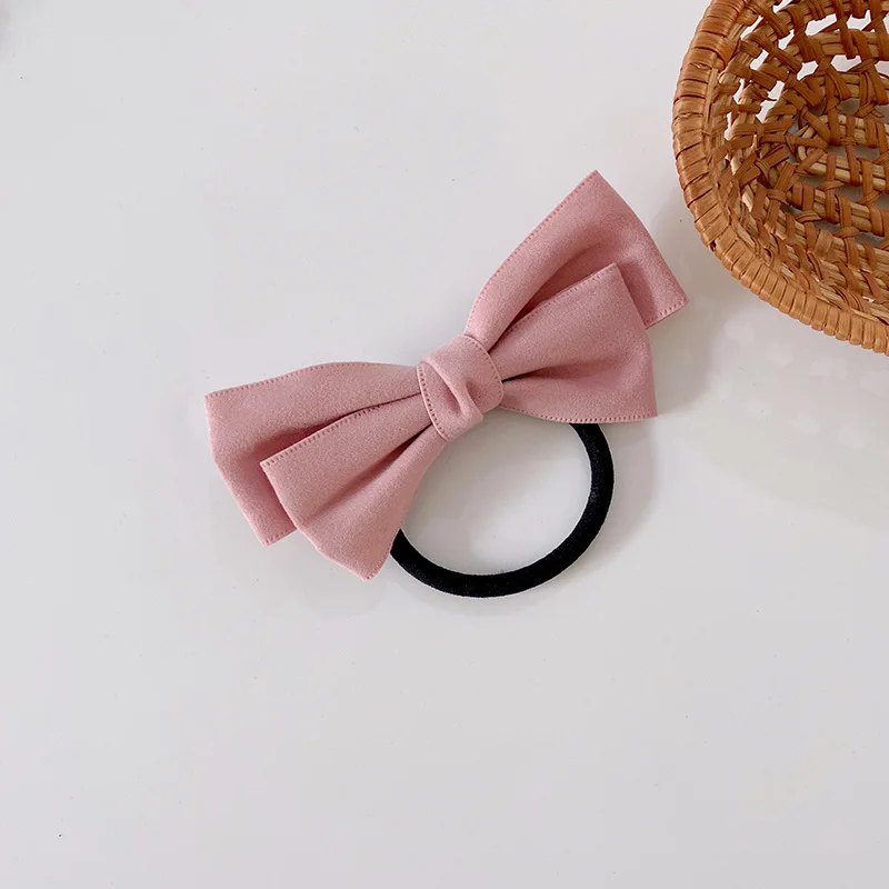 Sweet Velvet Bowknot Har Ties Women Rubber Elastic Hair Bands Elegant Girls Ponytail Holder Hair Bows Korean Accessories