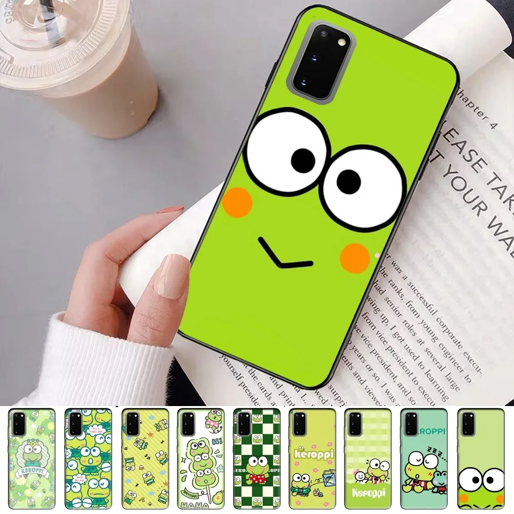 Cartoon K-Keroppi Green Frog Phone Case For Samsung S 9 10 20 21 22 23 30 23 24 Plus Lite Ultra FE S10lite Fundas