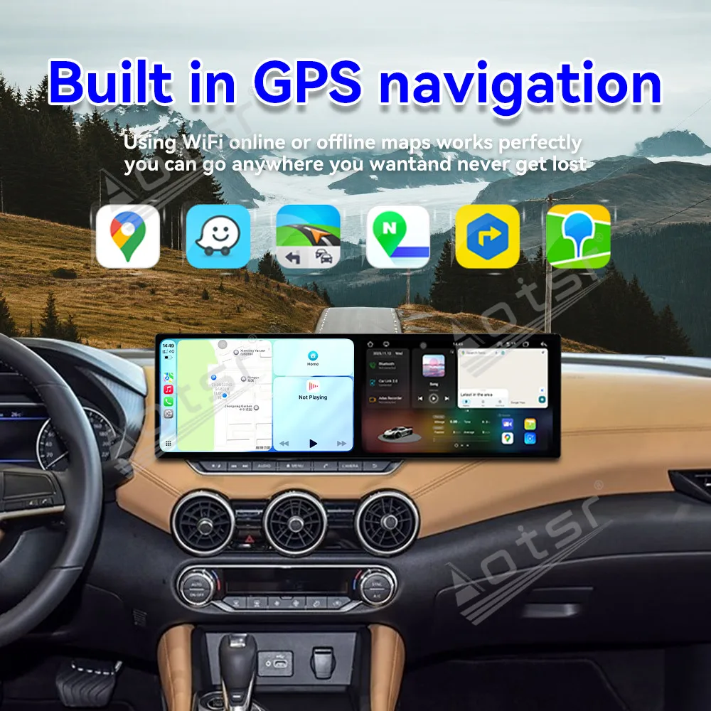 10.1 بوصة HD شاشة مزدوجة راديو السيارة لنيسان سيلفي 2020-2022 سيارة الوسائط المتعددة مشغل فيديو نظام تحديد المواقع والملاحة Carplay وحدة أندرويد 15 #3