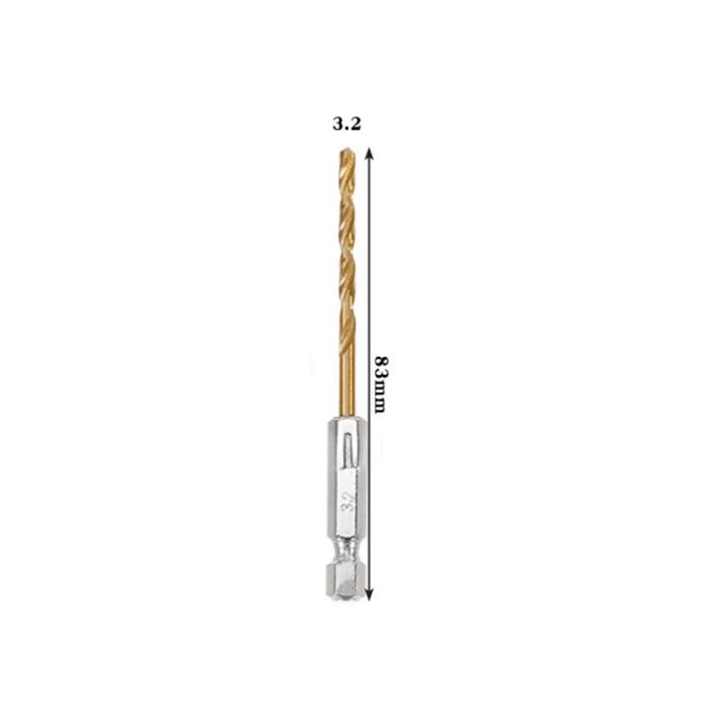 ゴールド六角シャンクドリルビット、新品、13種類、5.5mm、0.22インチ、6.0mm、0.24インチ、6.5mm、0.26インチ、1.5mm、0.06インチ、1/4インチ、インチ