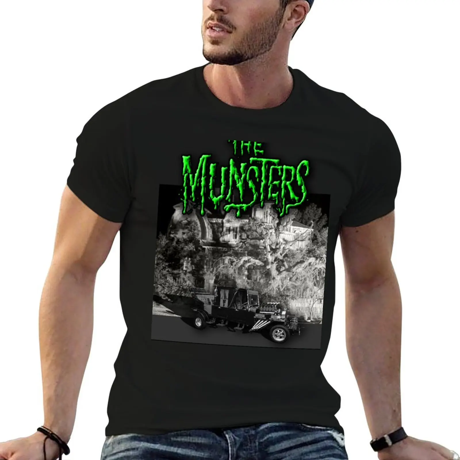

T-Shirt vintage Munsters man graphic high The cotton shirts t shirt t for quality man