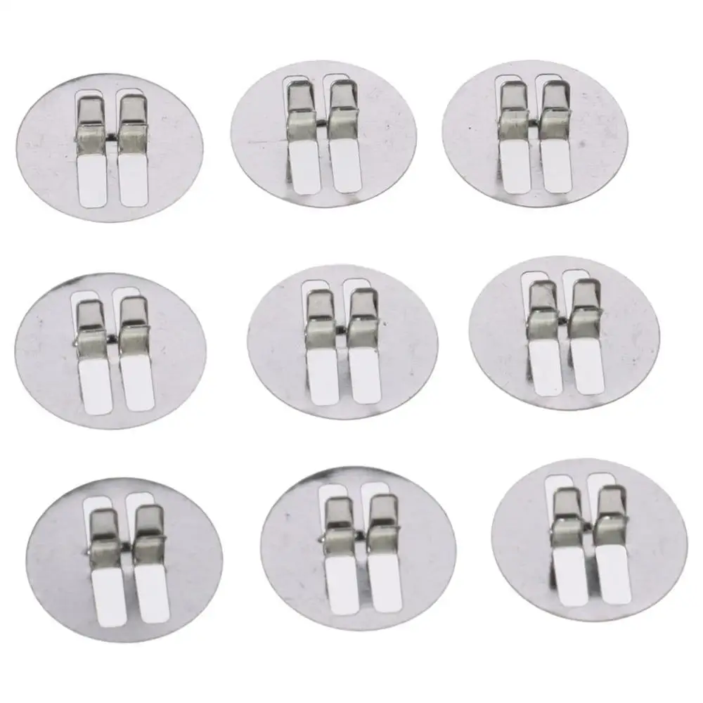 

100Pcs Metal Metal Wood Wick Clips Round Height about 0.7 cm/0.18 inch Candle Manufacturing Bases 2.3 cm/0.91 inch in diameter