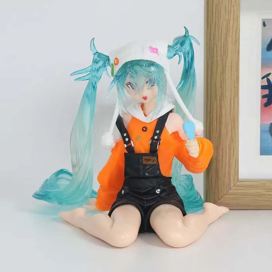 Nowość w magazynie FuRyu Noodle Stopper Hatsune Miku - Wersja Lollipop - Figurka akcji anime z PVC, 15 cm, model kolekcjonerski, zabawka