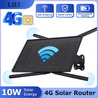10W 4G SIM Card Solar Router With Solar Panel 20100mAH Battery Waterproof