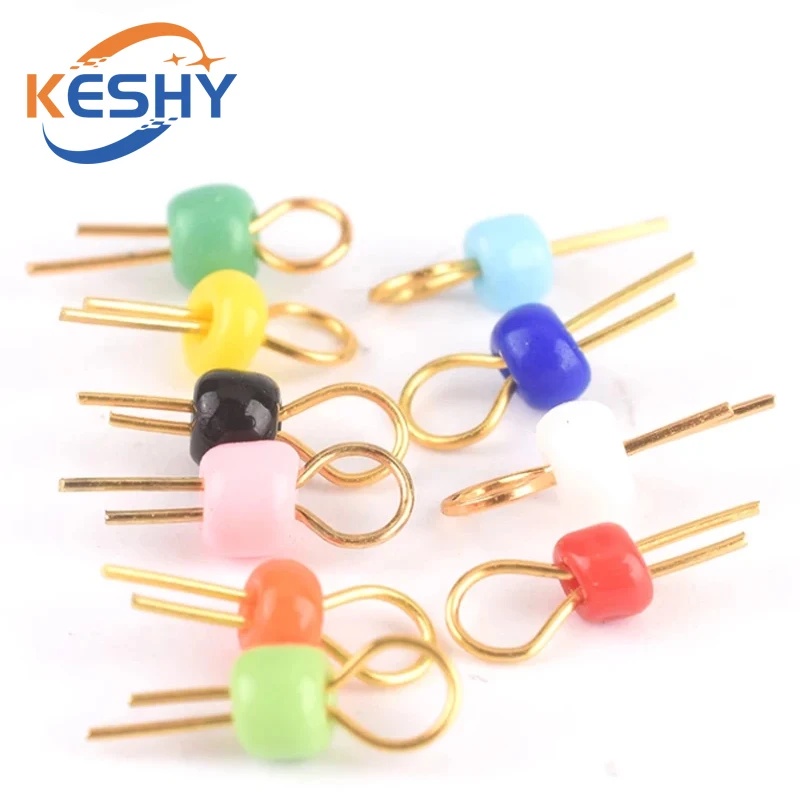 10pcs Ceramic Gold Plated Copper Solder Probe 1.0-1.8mm PCB Circuit Board Test Pin Point Bead Ring PCB test Point THM Bead