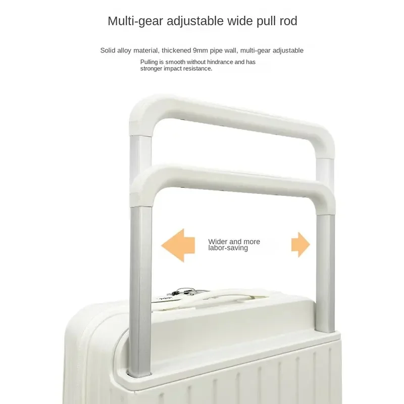 Imagem -05 - Mala de Bagagem Ampla com Carregamento Usb Travel Bolsa Trolley Case Mala de Viagem com Senha Trolley Abertura Frontal 20 22 24 26