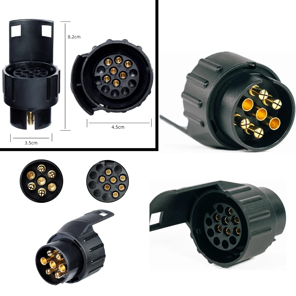 7to13/13to7 Pin Trailer Caravan Towbar Towing Electric Socket Adapter Plug Converter 12V Electrical Connector Adapter Car Truck