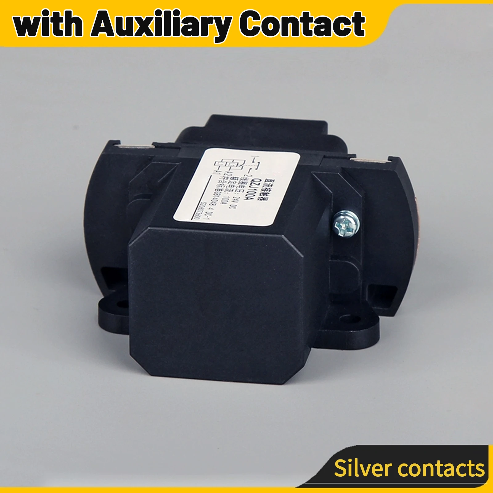 

DC Contactor 6/12/24/36/48/60/72/84/96V Coil Voltage 1 NO NC QZJ 100A 200A 400A Miniature Size for Electric Car Forklift Trucks