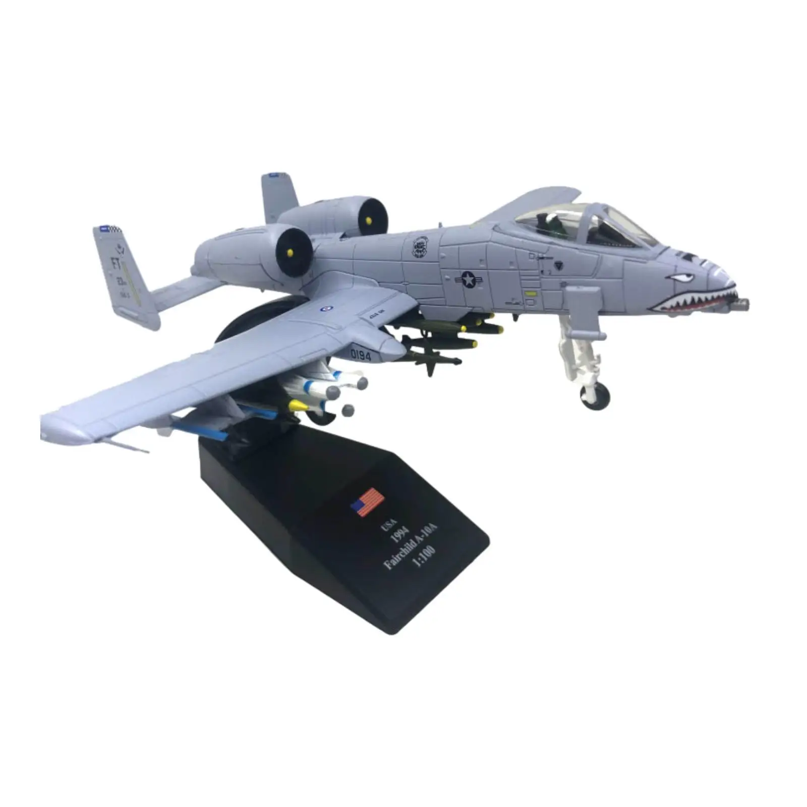 

1/100 Scale A10 Attack Plane Diecast Alloy Aircraft Toy for Shelf Ornament