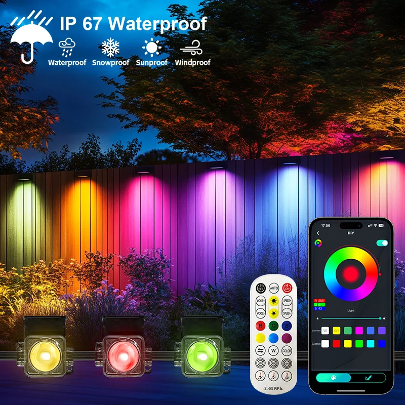 

30M Outdoor Smart Permanent Lights String With Remote Control RGB LED Fairy Light Garland IP68 Waterproof For Christmas Decor