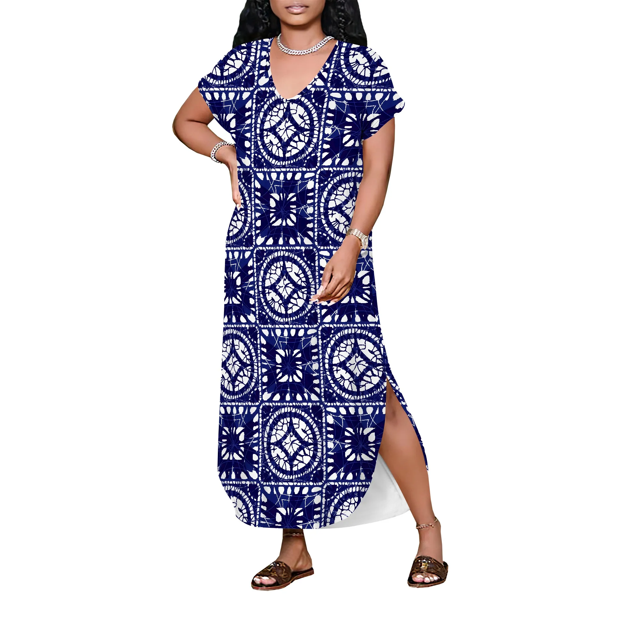 Boho Tie Dye One Shoulder Maxi Dress Summer Casual Loose Long Dress for Women