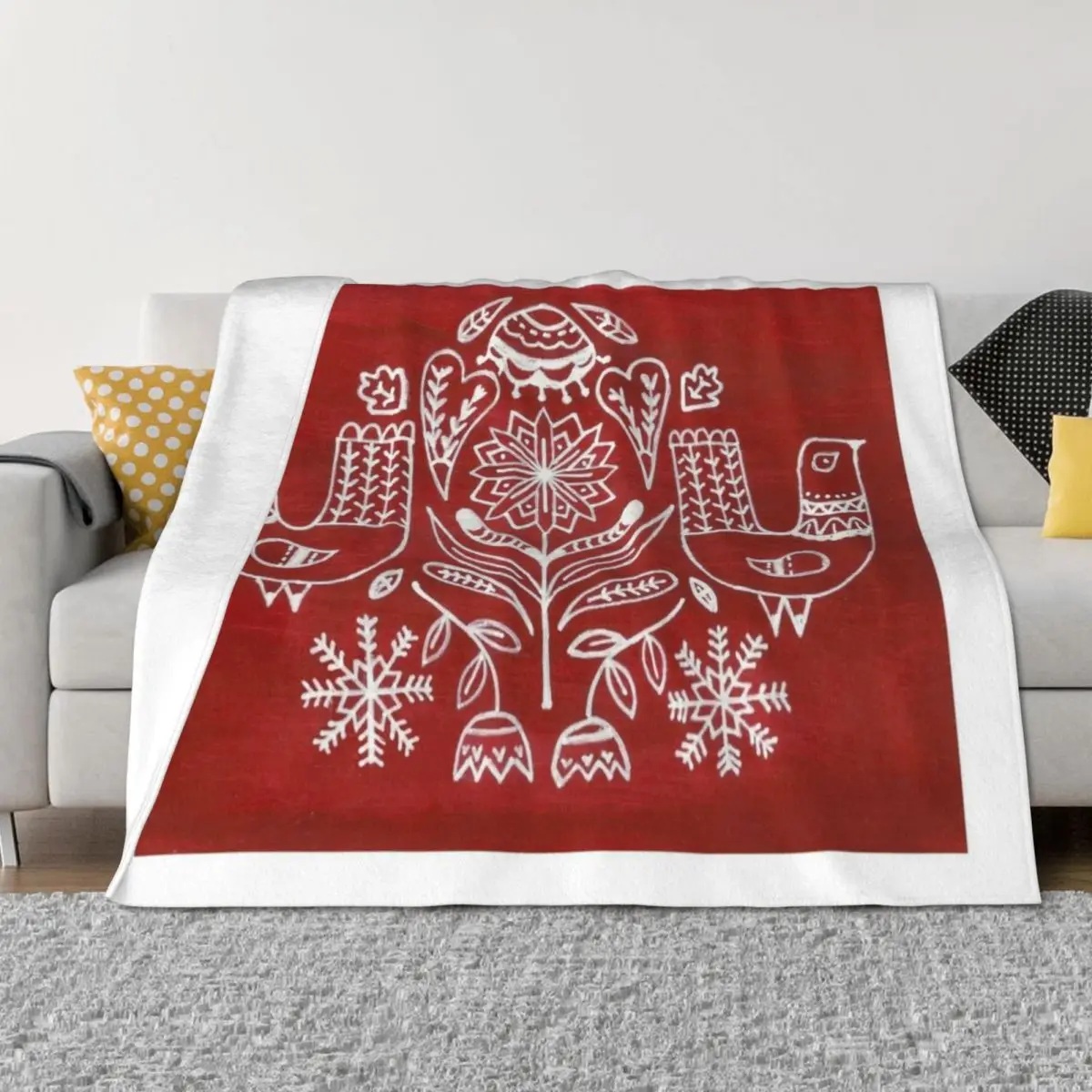 

Nordic Birds Throw Blanket halloween Blankets For Bed bed plaid Tourist Blankets