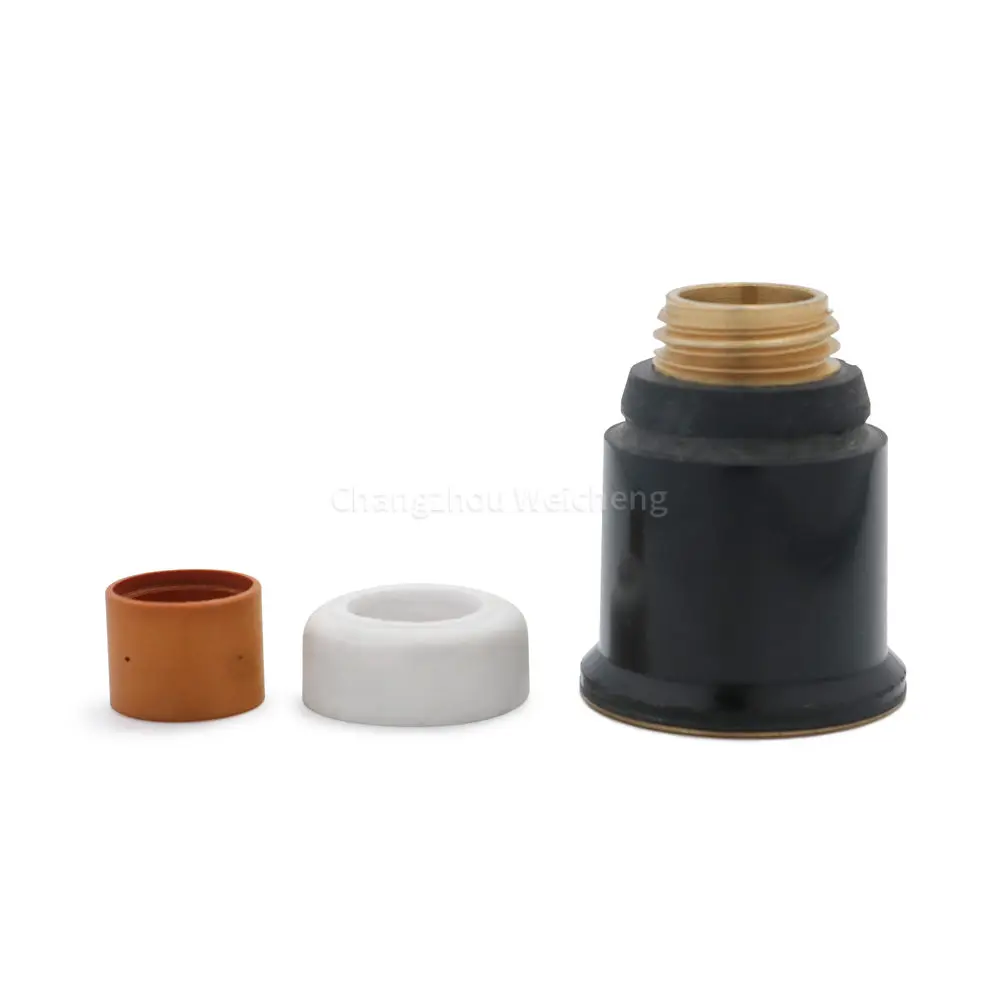 S75 Retaining Cap PC0114 Bahan Tembaga untuk Perlengkapan Obor Pemotong Plasma Trafimet S-75