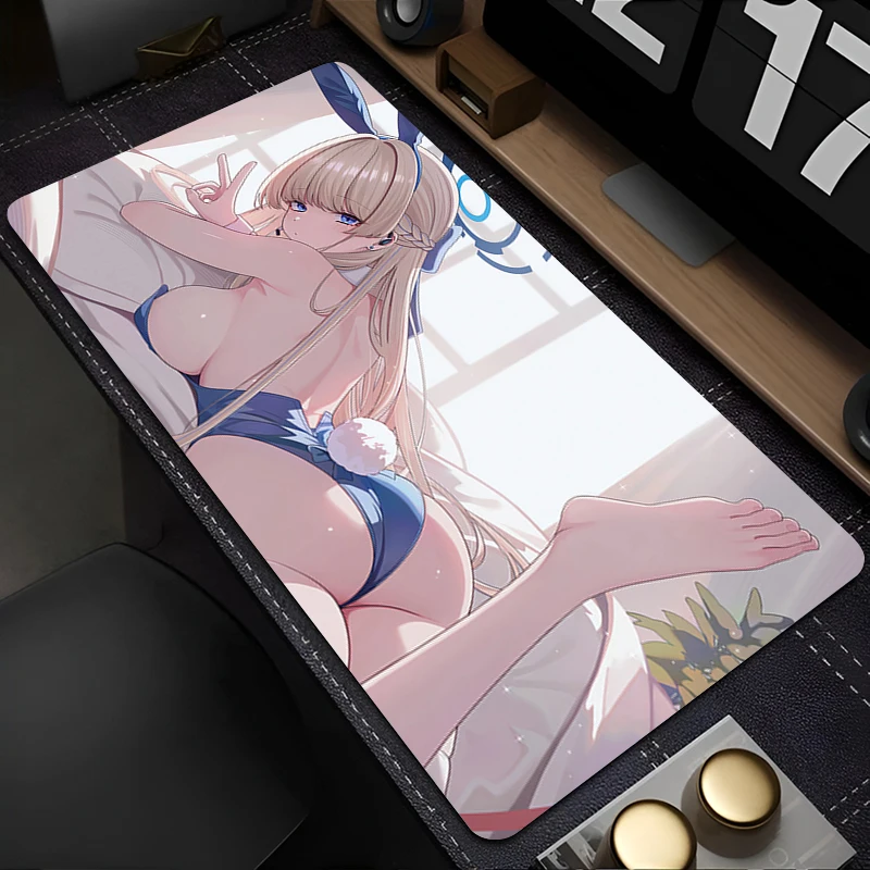 Mouse Pad Blue Archive Asuma Toki Mousepad Laptop Sexy Anime Bunny Girl Keyboard Pad PC Gaming Accessories Kawaii Desk Mouse Mat