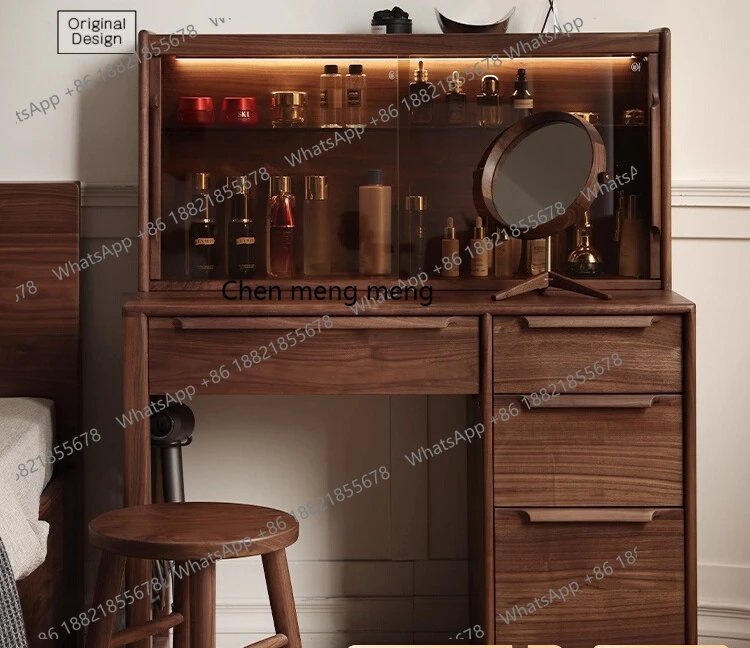 

Hidden mountain woodwork black walnut dresser simple modern small apartment bedroom all solid wood