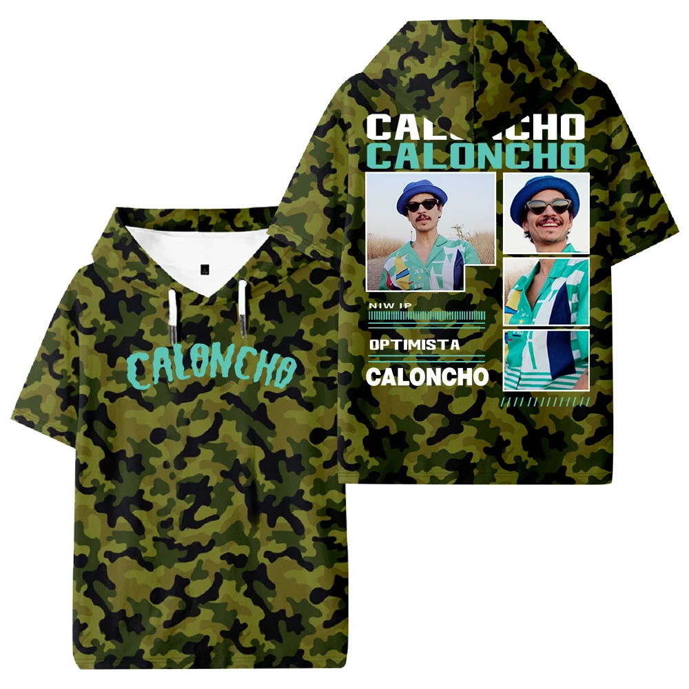 

Футболки с капюшоном Caloncho Merch, спортивная футболка с короткими рукавами для женщин и мужчин, уличная уличная одежда, винтажные топы