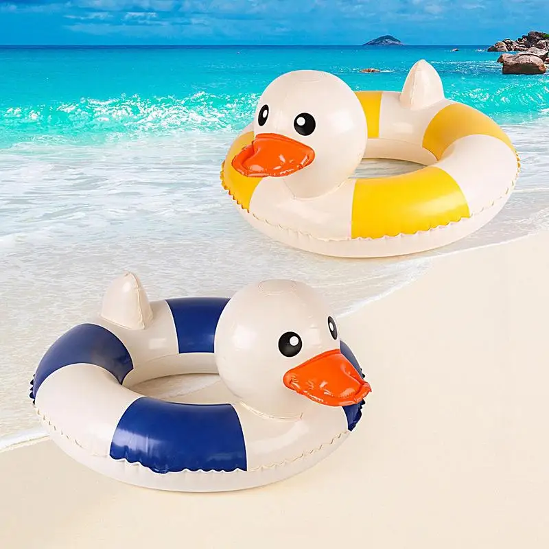 Swimming Ring For Babies Inflatable Children Waist Swim Ring Duck Shape Swim Rings Water Swim Beach Party Supplies Pool Toys