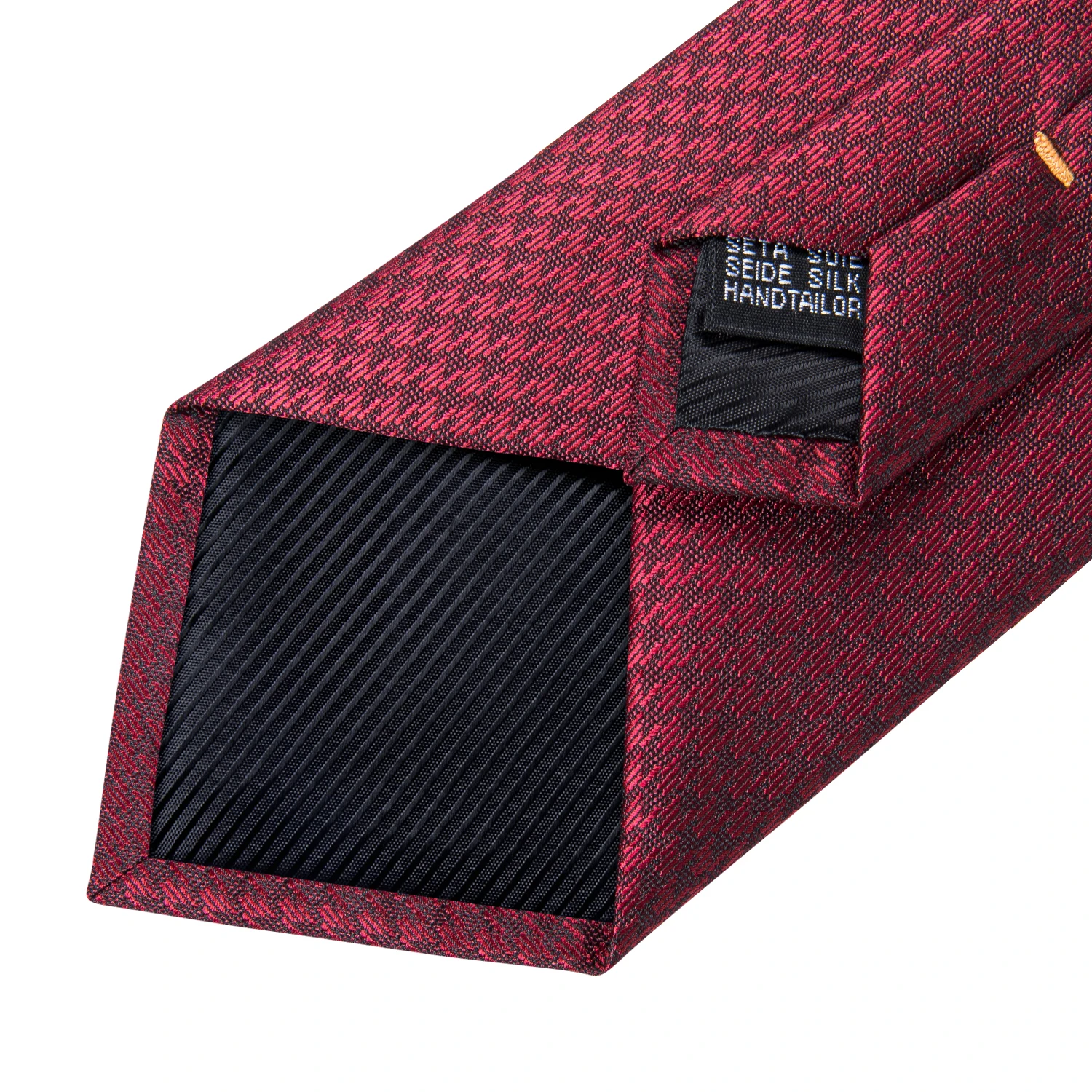 Corbata de boda roja con gemelos cuadrados de bolsillo para hombre, corbata de fiesta de negocios de seda de moda, regalo de cumpleaños, patrón a cuadros