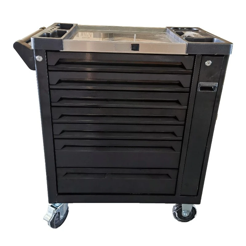 

Portable 6 Drawer Roller Tool Cabinet for Auto Repair Handle Wheel Hard Box Packaging OEM can include drill tool set