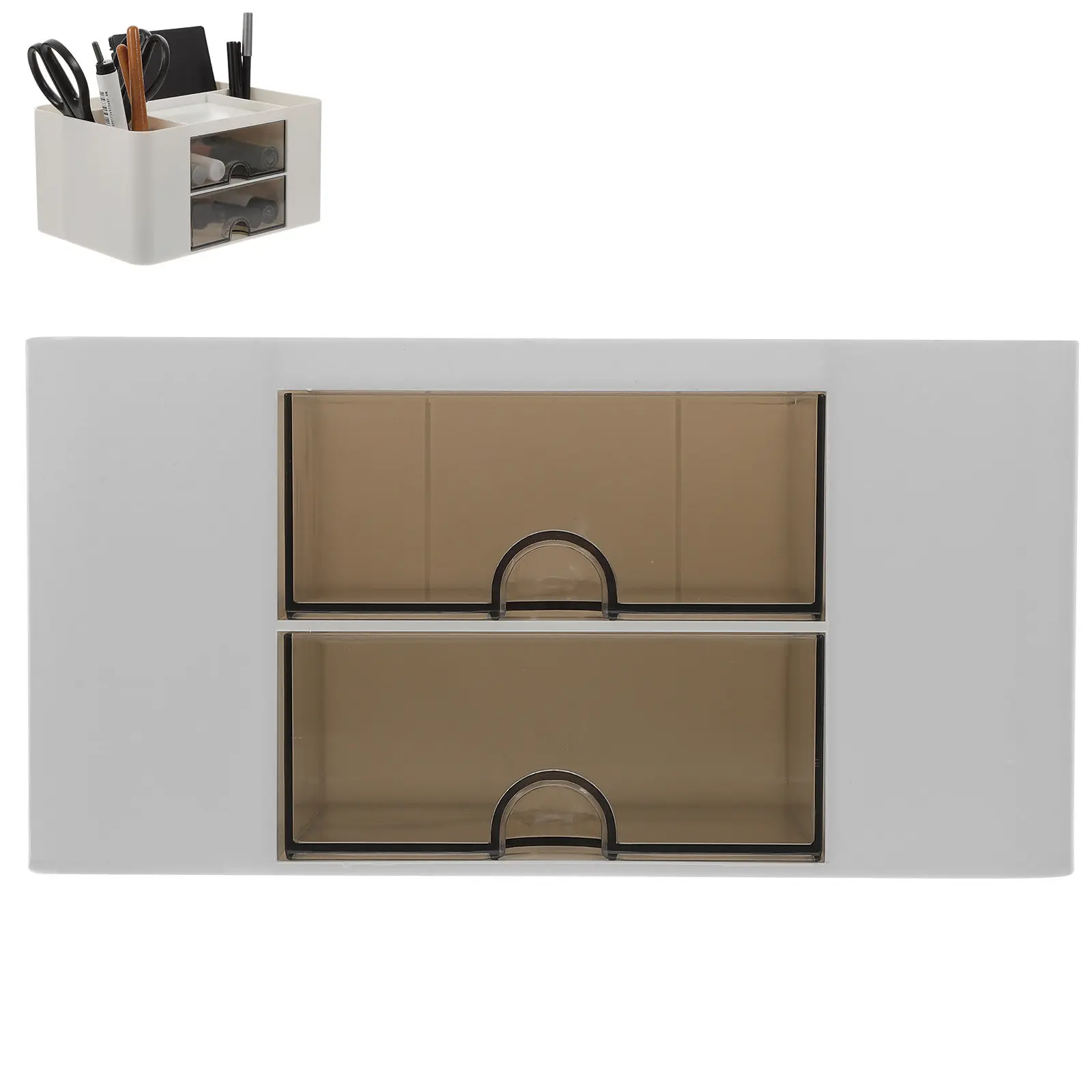 

Многофункциональный настольный органайзер-ящик для хранения косметики, средств по уходу за кожей, помады, лосьона, для туалетного столика, ванной, спальни, офисного стола