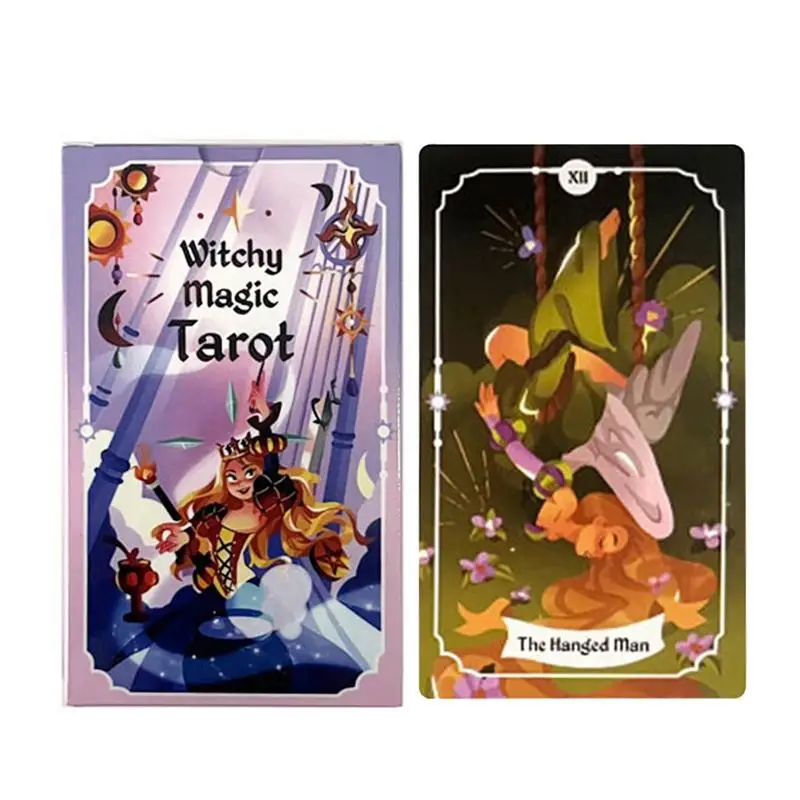 Witchy Magic Tarot Cards Fate Divination Tarot 78 Cards Deck Divination Fate Tarot Oracle Cards Party Entertainment Board Game