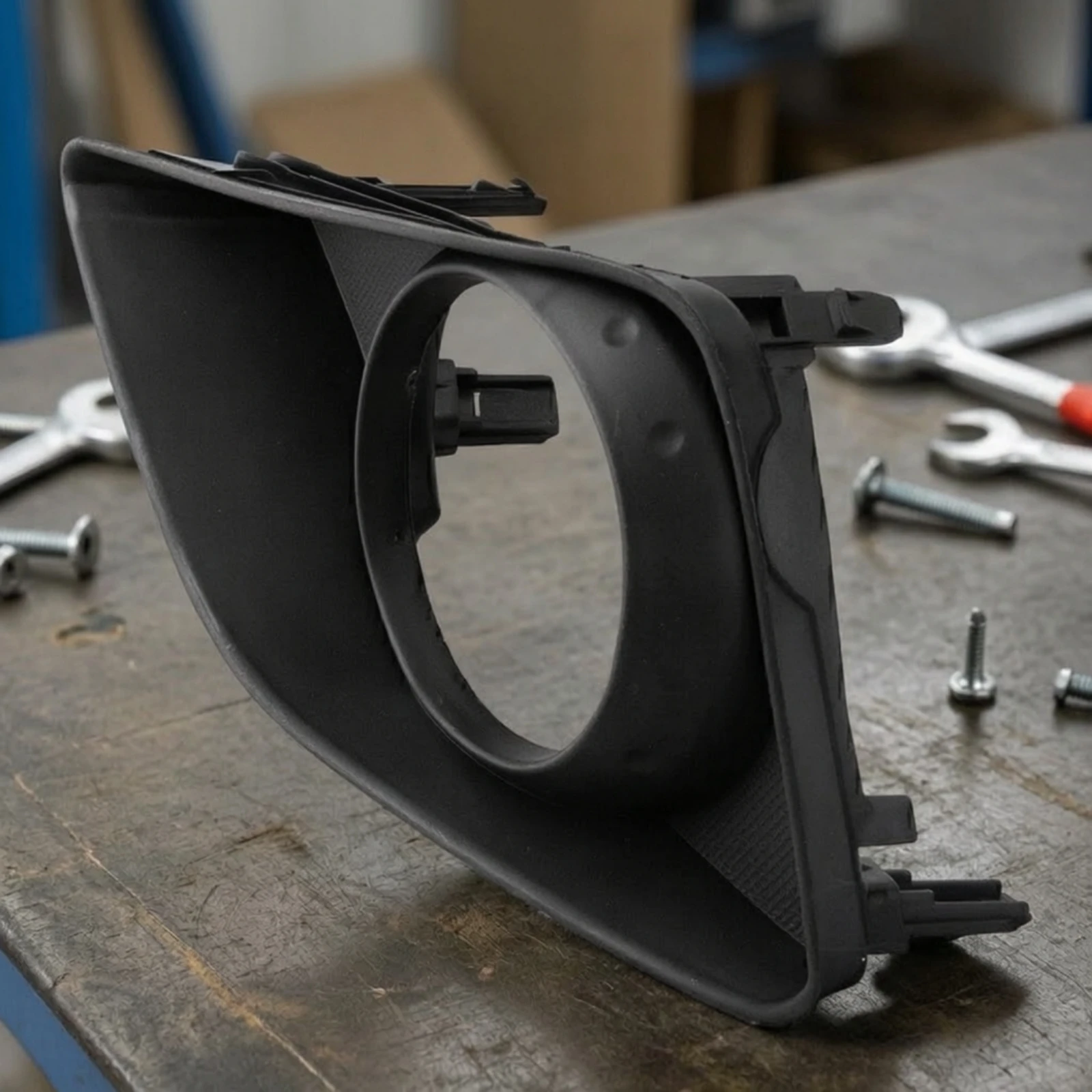 Front Bumper Fog Light Bezel Molded Replacement Fog Light Bezel Easy Install Automotive-Grade ABS for Corolla Restoration