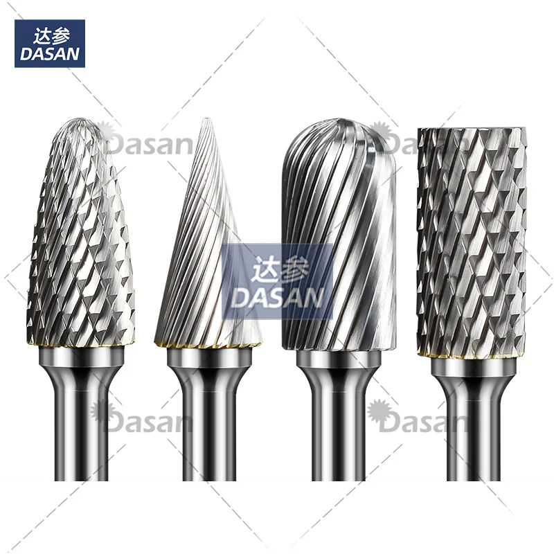 3*6mm 3*4mm 3*3mm 3*5mm Rotary Tugsten Carbide Burrs Set CNC Engraving Abrasive Tools Metalworking Strawberry Polishing