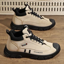 Hoge kwaliteit casual schoenen voor heren Hoge lederen sneakers Mode mannelijke sportschoenen Comfortabele heren wandelschoenen Rijschoenen