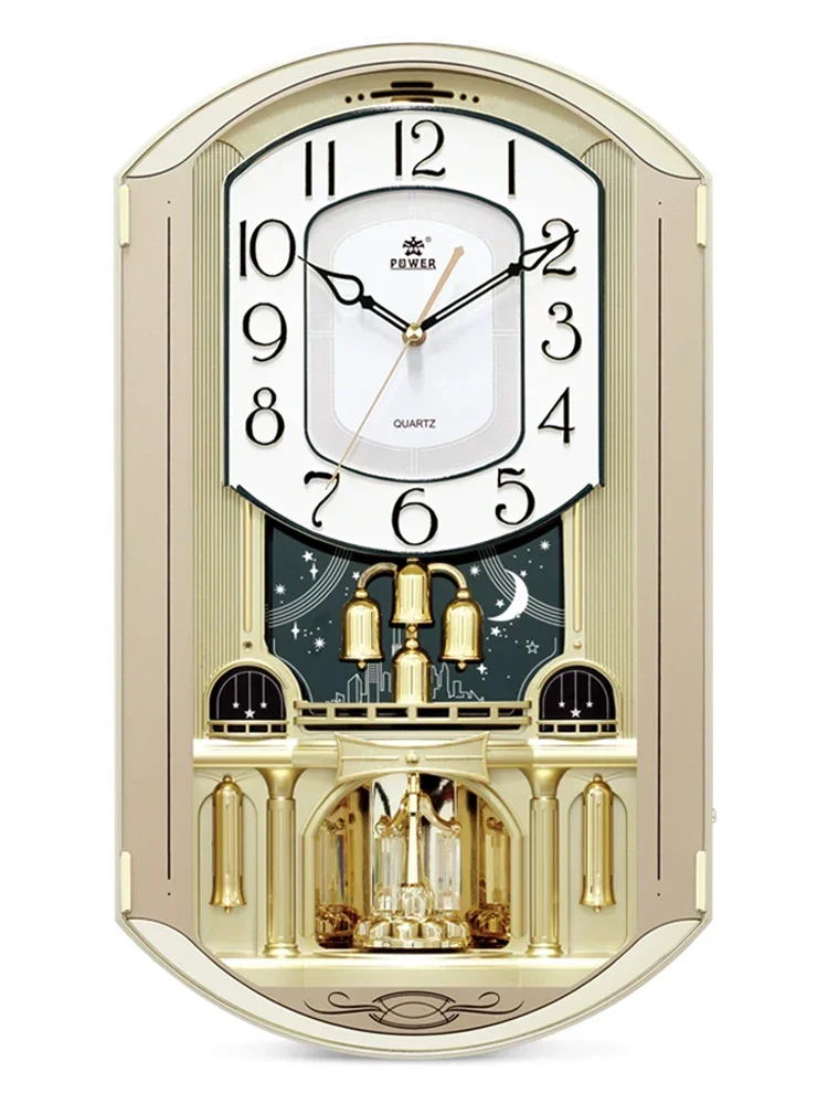 3d Large Wall Clock Vintage Creative Music Whole-time Timing Pendulum Clock Art Retro-Decorative Relogio De Parede Decor