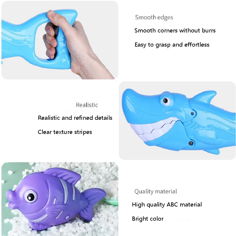 Colorful Cute Toy Claw Catcher Baby Bath Toy Fish Children Play Water Game Shower Toy Set