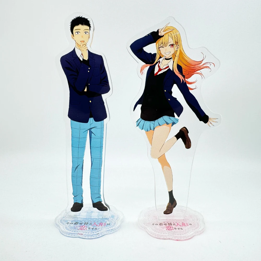 Anime My Dress-Up Darling Temporada 2 Kitagawa Marin figura de acción con soporte acrílico Kaiemon Kitagawa PVC soporte de escritorio modelo juguete para regalo