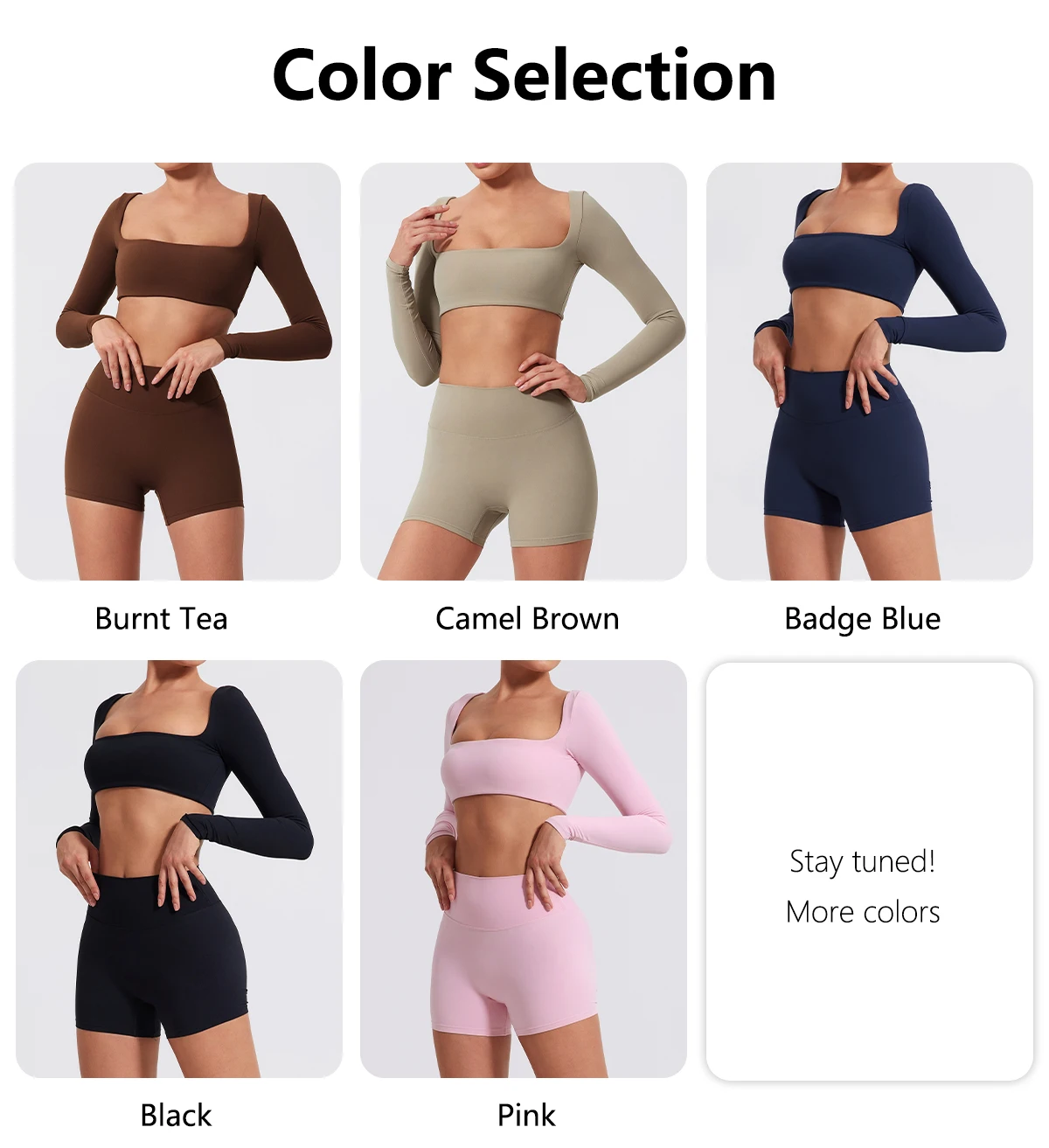 Sommer-Sport-Fitness-Set mit langen Ärmeln für Damen, Outdoor-Laufbekleidung, Yoga-Kleidung, Crop-Top, Sport-Outfit für Frauen – Detail 4