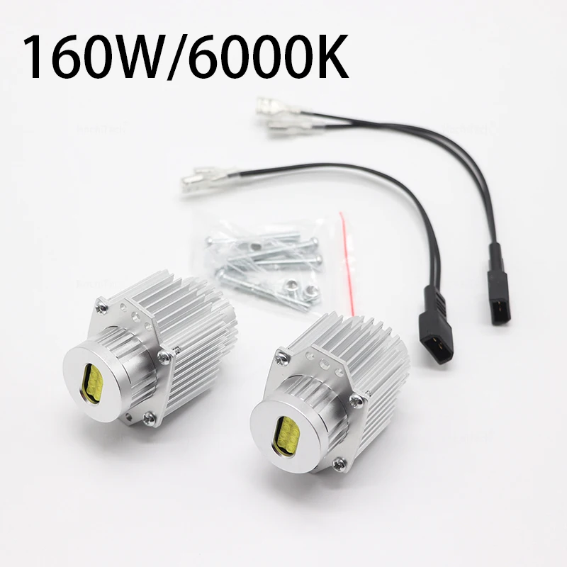 2pcs 180W LED Angel Eyes Marker Lights Bulbs Headlight Error Free for BMW E90 E91 3 Series 325i 328i 335i 2006 2007 2008 Pre-LCI