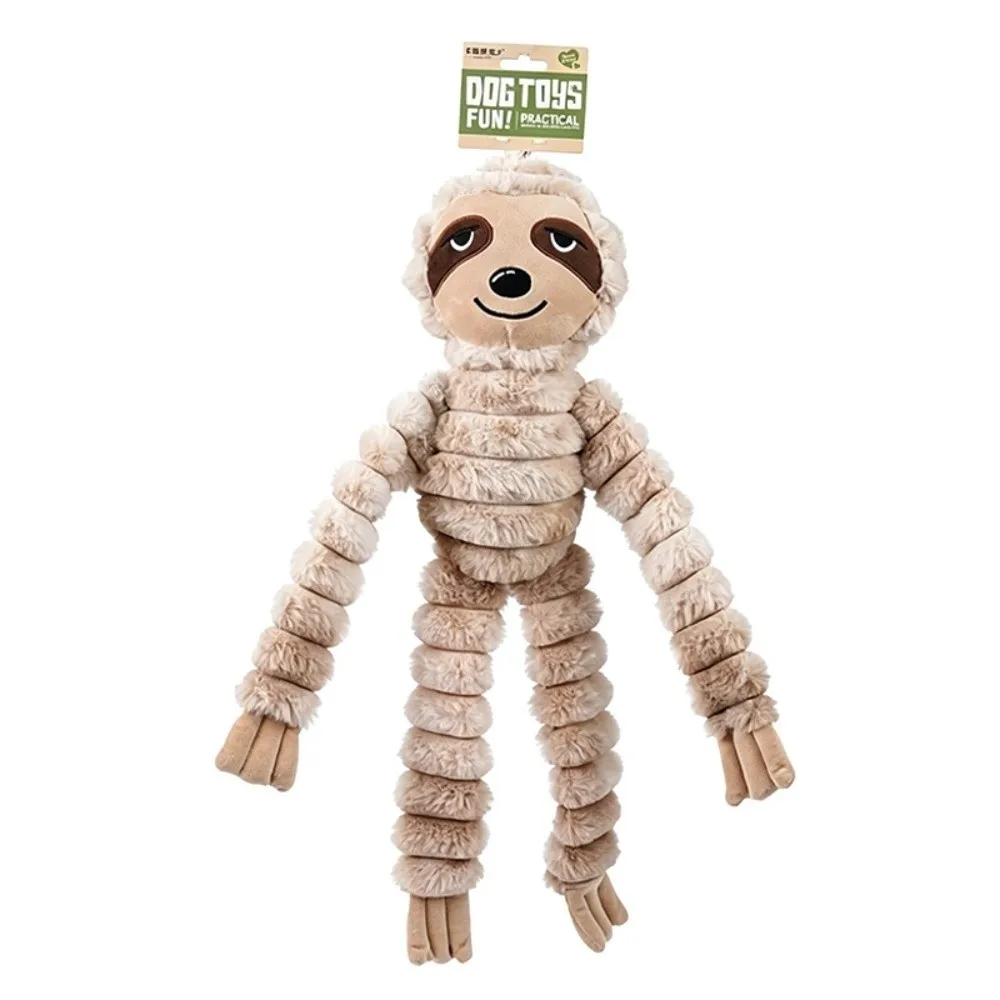 Cute Fabric Dog Long Limbs Soft Texture Interactive Dog Animal Shape Crinkle Paper Animal Dog Interactive Play