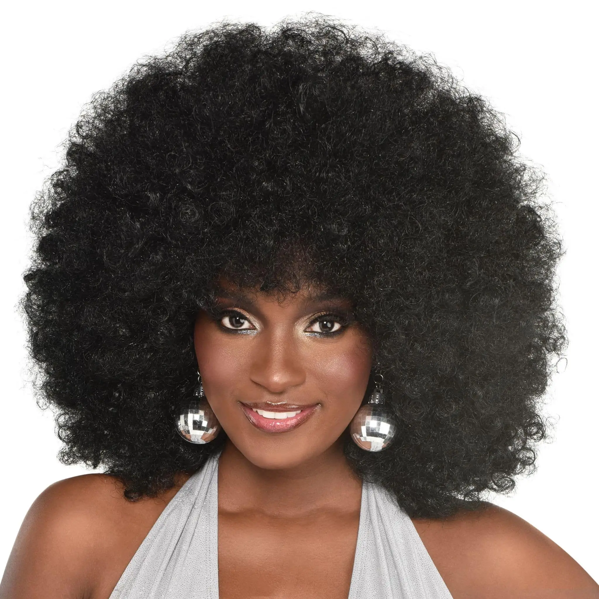 Short Afro Kinky Curly Human Hair Wig With Bangs Fluffy Natural Bob Wigs Brazilian Full Machine Made Wigs On Sale 250% Density