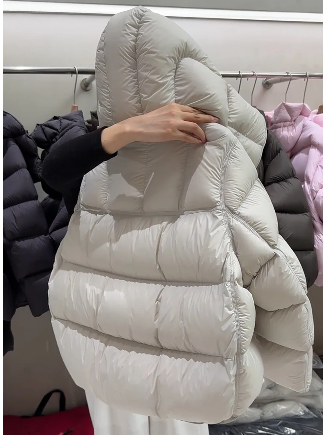 Koreaanse Sle Dames ort Capuchon Down Jaet Thiened Winterjas Faionable ular ket Design Urban Casual Warm