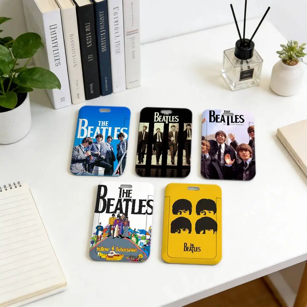 Porta Tarjetas con Cordón para el Cuello, Diseño de The B-BeATleS-S, para Estudiantes, Porta Identificaciones, Llavero, Regalo