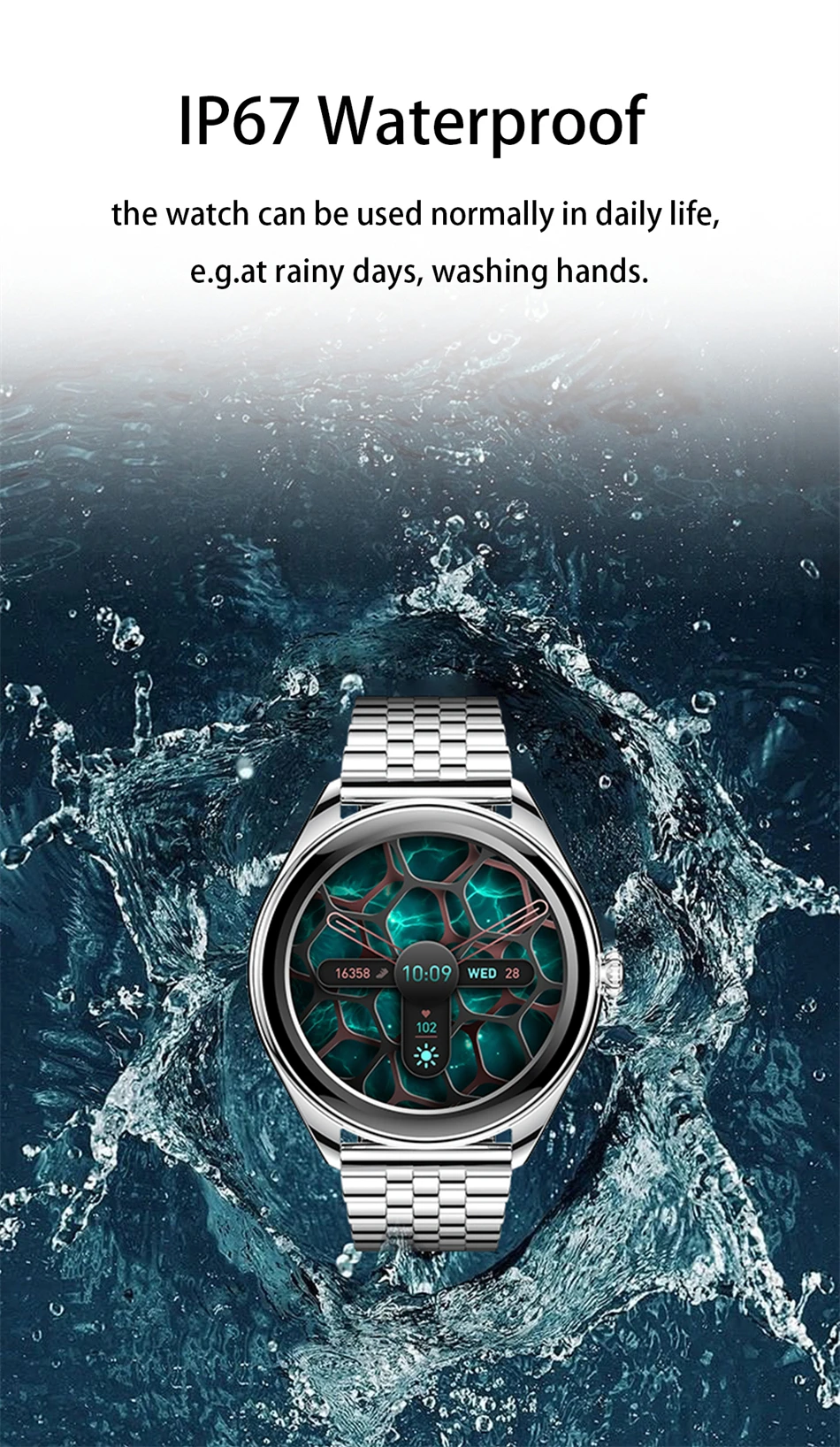 Neue ultradünne Smartwatch für Herren, AMOLED 3D-Bildschirm, immer aktuelles Zifferblatt, Sport, Fitness, wasserdicht, Herzfrequenz, Bluetooth-Anruf, Smartwatches – Detail 17
