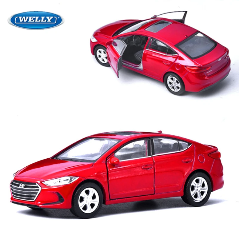 Welly 1/36 Hyundai ELANTRA Alloy Car Model Diecasts & Toy Vehicles Metal Toy Car Model High Simulation Collection Childrens Gift