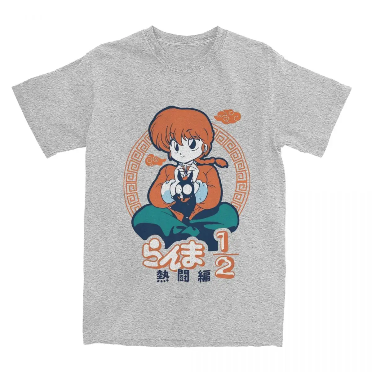 Anime Manga Ranma T-Shirt Men Cotton Tops Shirts Novelty Round Neck Short Sleeve