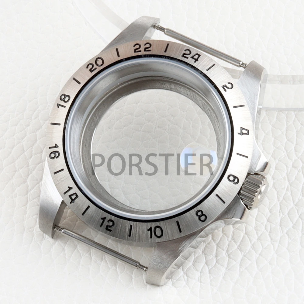 39 مللي متر ساعة حافظة NH35 الصلبة 316L الفولاذ المقاوم للصدأ الياقوت الزجاج ل Seiko NH34 NH35 NH36 NH38 حركة اكسبلورر 28.5 مللي متر الطلب #3