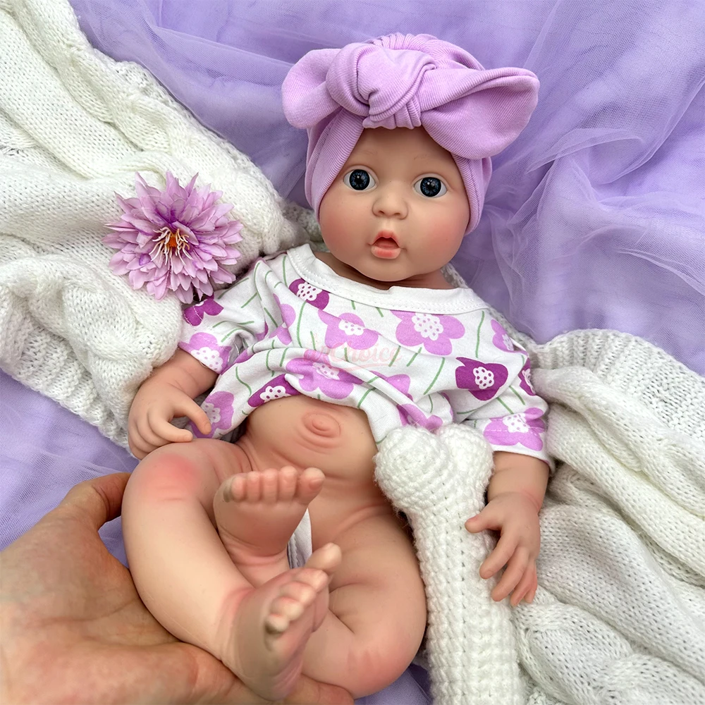 18インチの重みのあるソフトシリコン製リボーンドール、女の子、リアルなディテール、孤独やストレスを和らげるための感情的なサポートドール