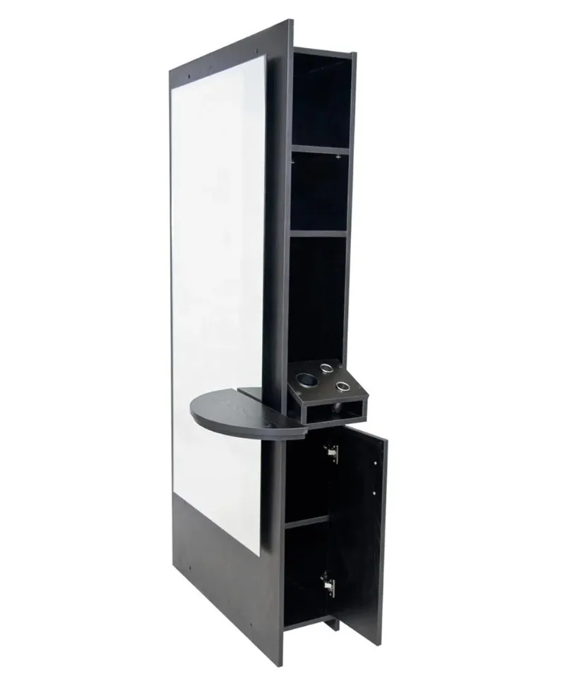 Barbershop hair salon station for salons;Locking wall mount styling station dressing;Free standing LED salon mirror