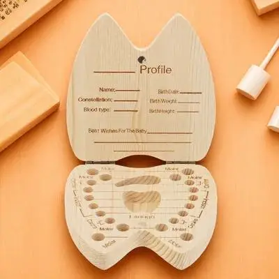 

Tooth Fairy Box Keepsake Tooth Holder Baby Teeth Storage Toddler Record Growth Deciduous Teeth Fetal Hair Precious