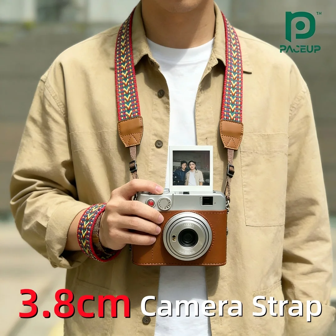 Vintage Embroidered Camera Neck Shoulder Strap Adjustable For Canon R50 Nikon Z50II Sony Fujifilm Olympus Leica DSLR Accessories