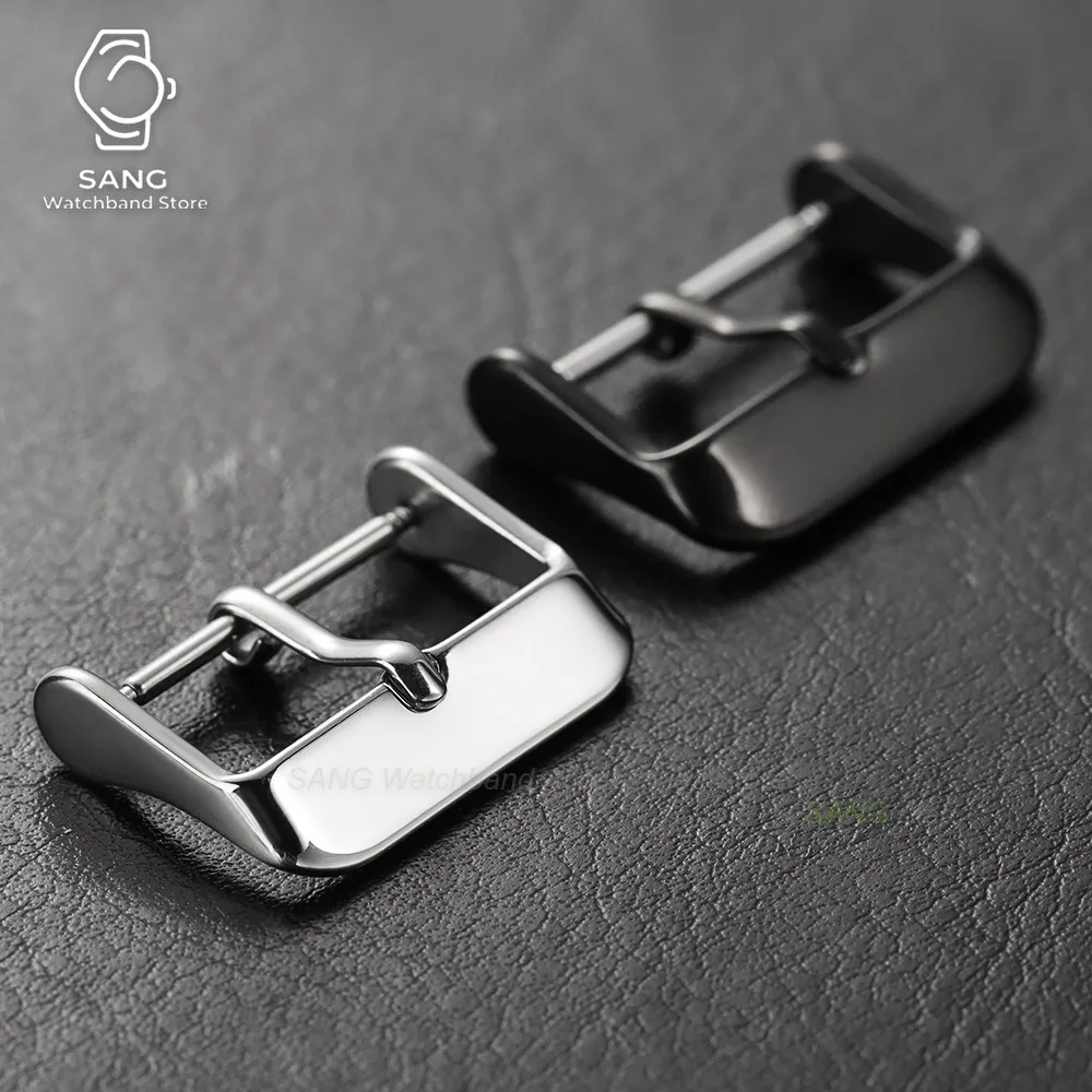 Polished Surface Metal Watchband Strap Pin Clasps 10/12/14/16/18/20/22/24mm Stainless Steel Watch Buckle Belt Replacement Button