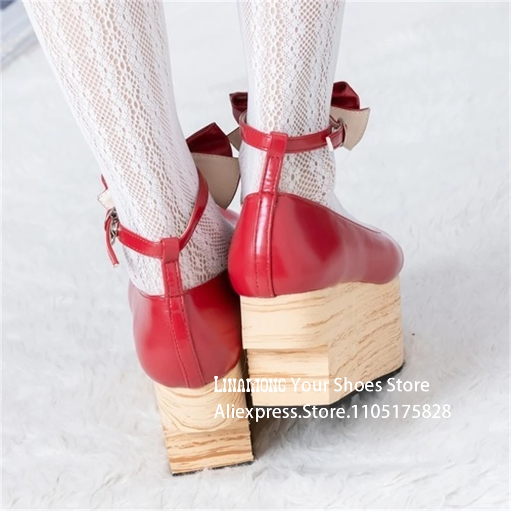 الشريط حزام منصة حذاء مسطح مميز سميكة وحيد عالية الشقق فريد الجدة نمط تأثيري كيمونو أحذية ألوان قابلة للتخصيص