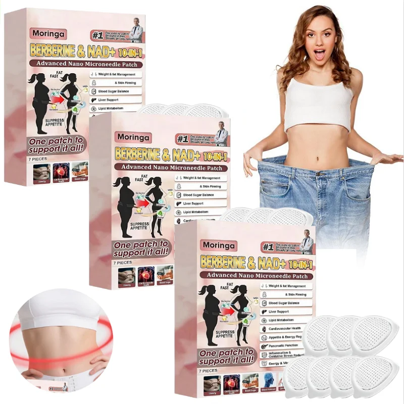Women's Nano Microneedle Slimming Patch - 10-in-1 Berberine x NAD+Mild Natural Weight Loss Sticker, Firming, Daily Body Care