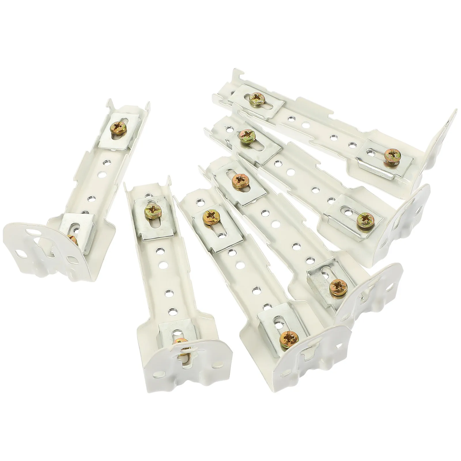 6Pcs Curtain Track Mounting Code Bracket Heavy Duty Metal Wall Mount Bracket for Home Office Hotel Store Curtain Rail Fixings