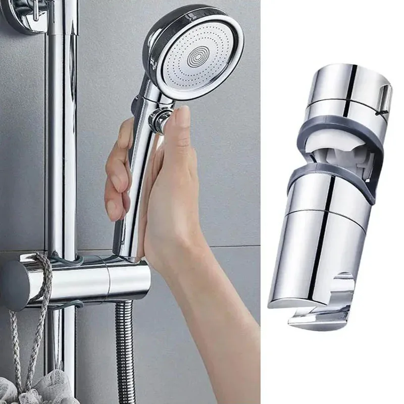 Suporte Ajustável para Chuveiro 18-32mm, Braçadeira de Fixação para Chuveiro, Suporte Deslizante para Barra de Chuveiro, Acessórios de Banheiro 360° °   Rotação